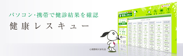パソコン・携帯で健診結果を確認 健康レスキュー